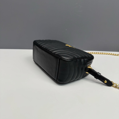 Prada Diagramme Camera Calfskin Black