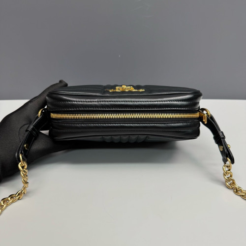 Prada Diagramme Camera Calfskin Black
