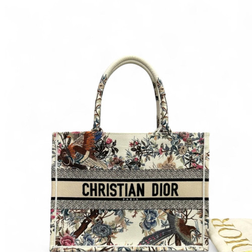 Dior Medium Book Tote Canvas Beige Black Dark Pink Dior Medium Book Tote Canvas Beige Black Dark Pink