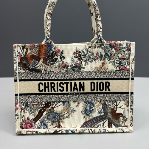 Dior Medium Book Tote Canvas Beige Black Dark Pink Dior Medium Book Tote Canvas Beige Black Dark Pink