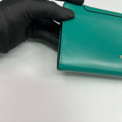Bvlgari Serpenti Forever Chain Wallet Smooth Calfskin Green