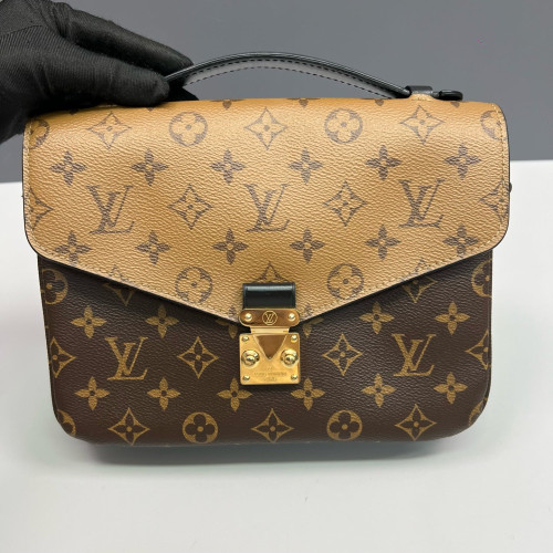 Louis Vuitton Pochette Metis Reverse Monogram Brown Black