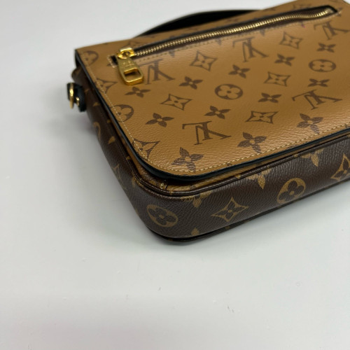 Louis Vuitton Pochette Metis Reverse Monogram Brown Black