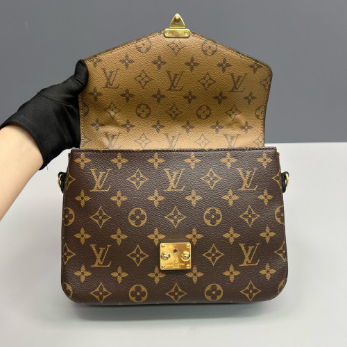 Louis Vuitton Pochette Metis Reverse Monogram Brown Black