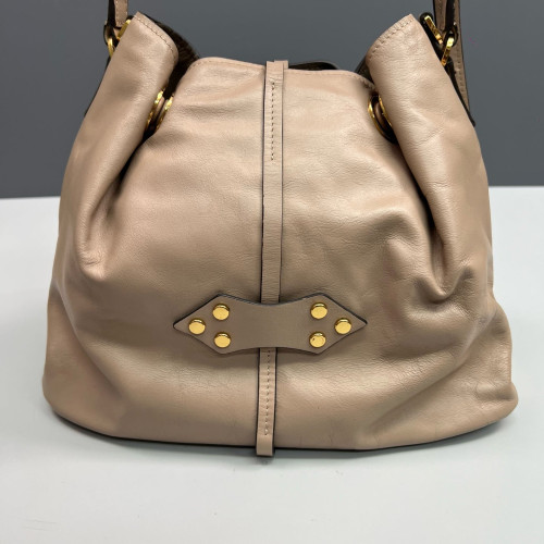 Miu Miu Bucket Soft Calfskin Natural Tan