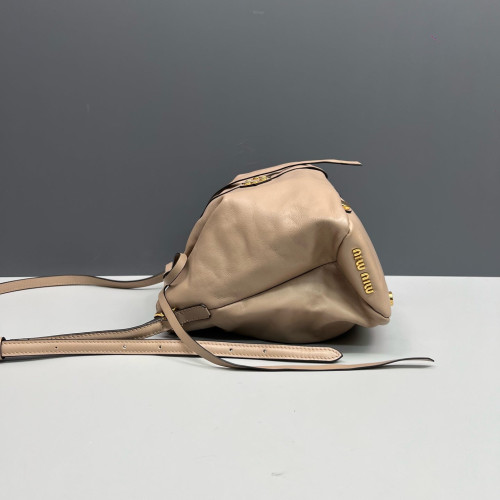 Miu Miu Bucket Soft Calfskin Natural Tan