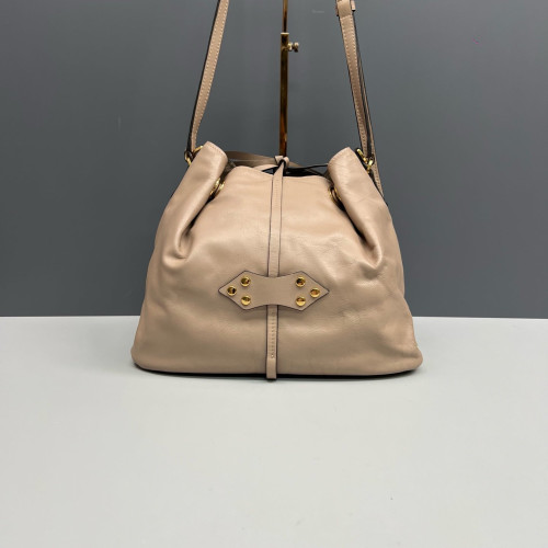 Miu Miu Bucket Soft Calfskin Natural Tan