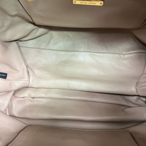 Miu Miu Bucket Soft Calfskin Natural Tan