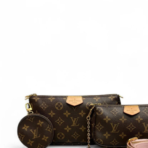Louis Vuitton Multi Pochette Accessories Monogram Brown Pink