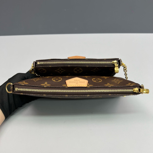 Louis Vuitton Multi Pochette Accessories Monogram Brown Pink