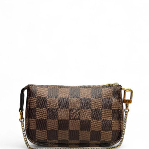 Louis Vuitton Mini Pochette Accessories Damier Ebene Brown