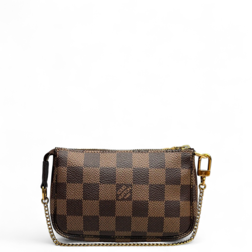 Louis Vuitton Mini Pochette Accessories Damier Ebene Brown
