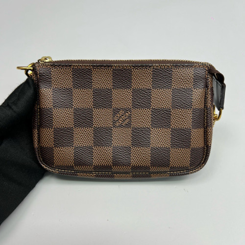 Louis Vuitton Mini Pochette Accessories Damier Ebene Brown
