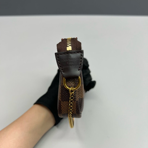 Louis Vuitton Mini Pochette Accessories Damier Ebene Brown