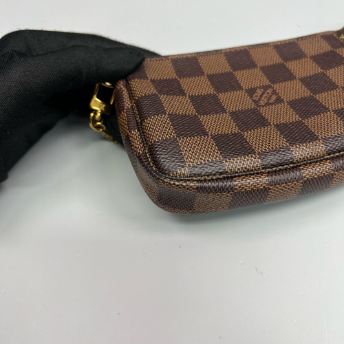 Louis Vuitton Mini Pochette Accessories Damier Ebene Brown
