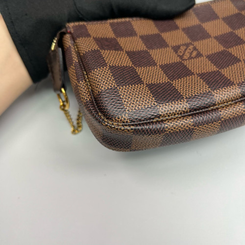 Louis Vuitton Mini Pochette Accessories Damier Ebene Brown