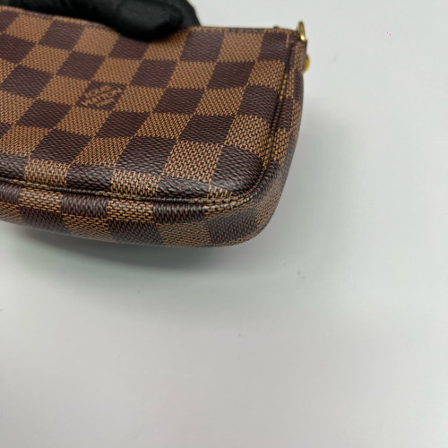 Louis Vuitton Mini Pochette Accessories Damier Ebene Brown