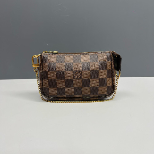Louis Vuitton Mini Pochette Accessories Damier Ebene Brown