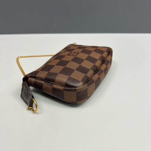 Louis Vuitton Mini Pochette Accessories Damier Ebene Brown