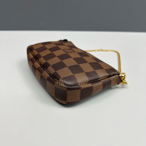 Louis Vuitton Mini Pochette Accessories Damier Ebene Brown