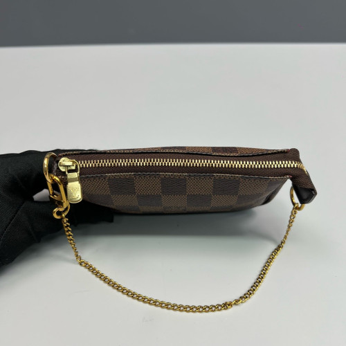 Louis Vuitton Mini Pochette Accessories Damier Ebene Brown