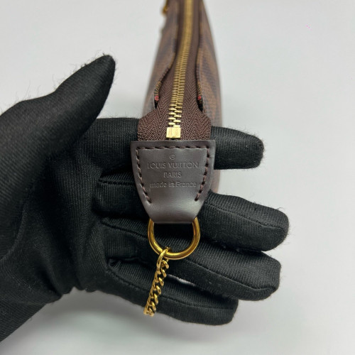 Louis Vuitton Mini Pochette Accessories Damier Ebene Brown