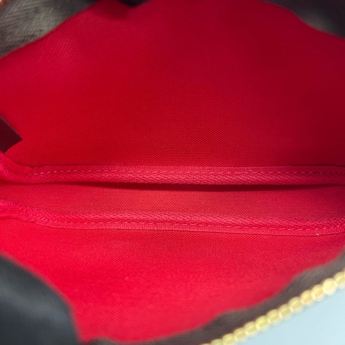 Louis Vuitton Mini Pochette Accessories Damier Ebene Brown