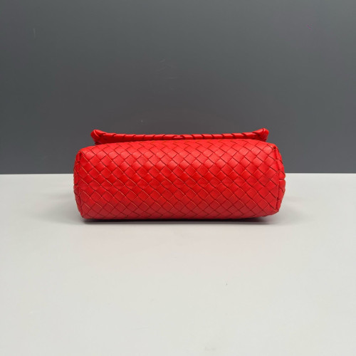 Bottega Veneta Medium Olimpia Shoulder Bag Calfskin Intrecciato Red