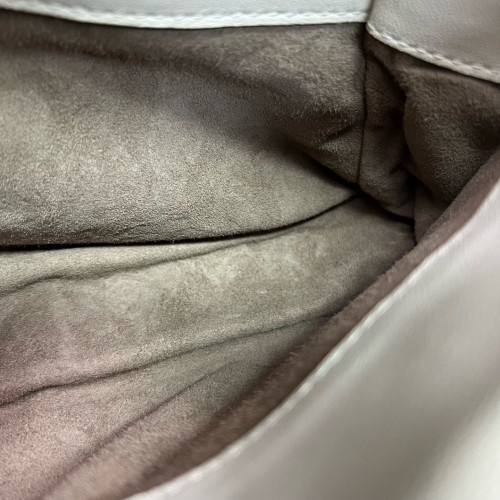Bottega Veneta Medium Olimpia Shoulder Bag Calfskin Intrecciato White