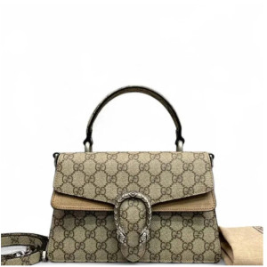 Gucci Dionysus Two-Way Bag GG Monogram Camel Brown
