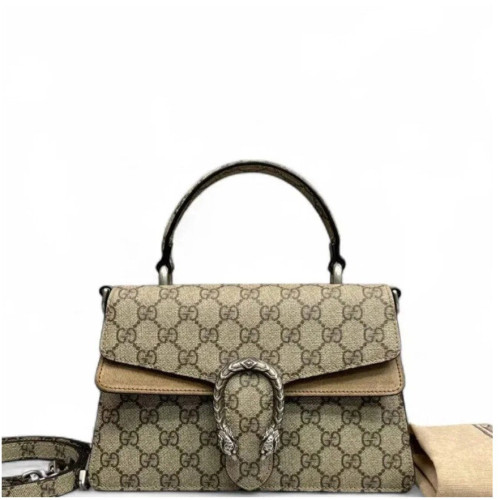 Gucci Dionysus Two-Way Bag GG Monogram Camel Brown Gucci Dionysus Two-Way Bag GG Monogram Camel Brown