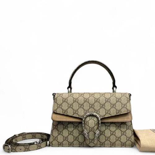 Gucci Dionysus Two-Way Bag GG Monogram Camel Brown Gucci Dionysus Two-Way Bag GG Monogram Camel Brown