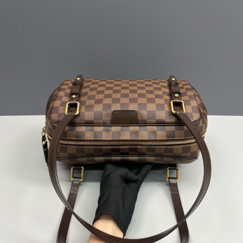 Louis Vuitton Rivington Satchel Damier Ebene Brown