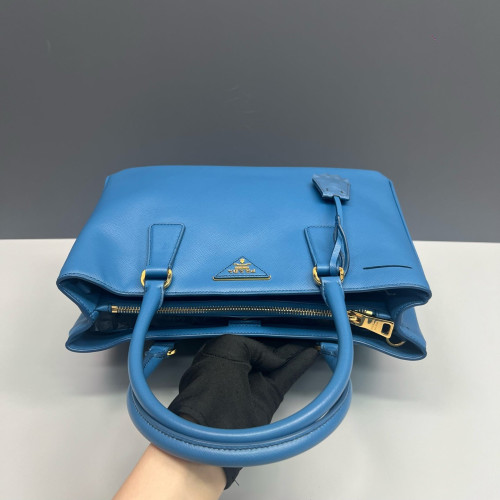 Prada Galleria Tote Saffiano Calfskin Blue