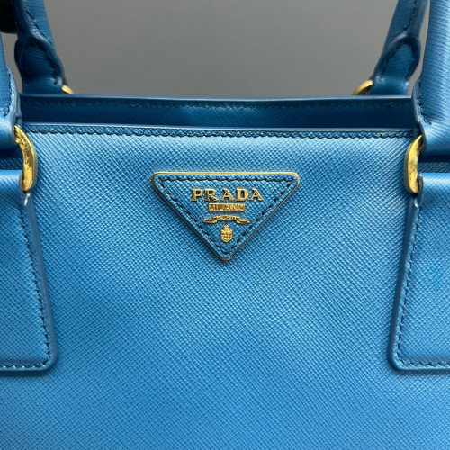 Prada Galleria Tote Saffiano Calfskin Blue