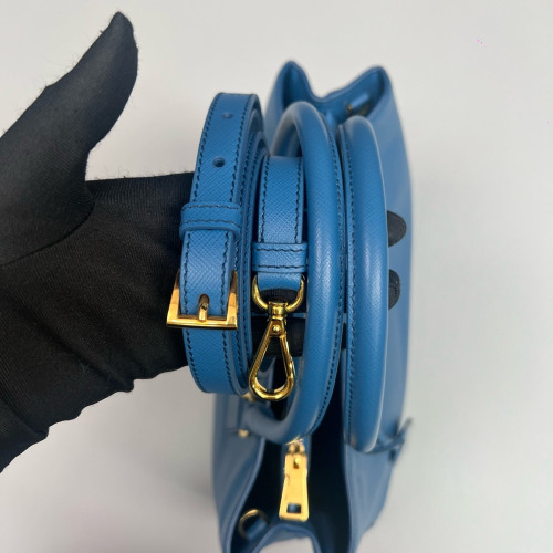 Prada Galleria Tote Saffiano Calfskin Blue