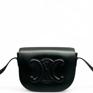 Celine Triomphe Standard Chain Besace Clea Smooth Calfskin Black Celine Triomphe Standard Chain Besace Clea Smooth Calfskin Black