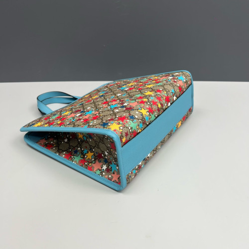 Gucci Children's Printed Tote Bag GG Monogram Brown Blue Gucci Children's Printed Tote Bag GG Monogram Brown Blue