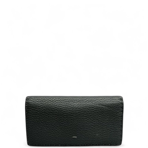 Fendi Continental Wallet Calfskin Dark Grey