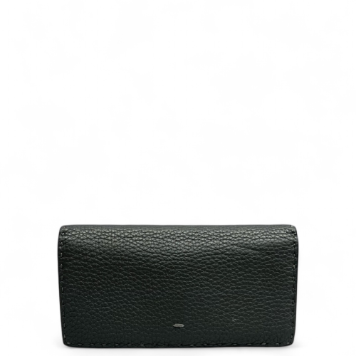 Fendi Continental Wallet Calfskin Dark Grey