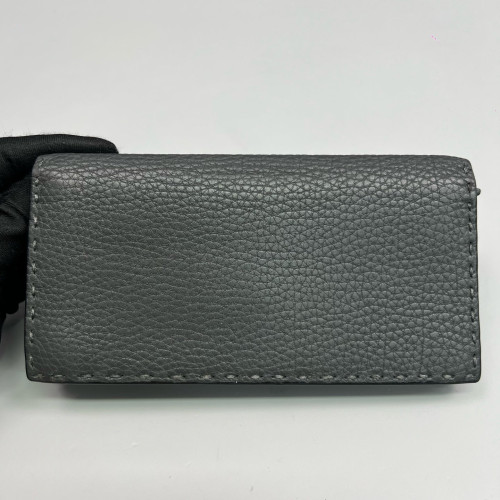 Fendi Continental Wallet Calfskin Dark Grey