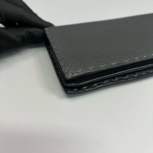 Fendi Continental Wallet Calfskin Dark Grey