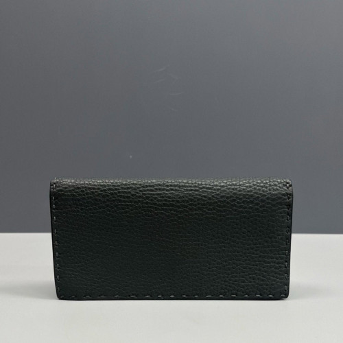Fendi Continental Wallet Calfskin Dark Grey