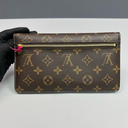 Louis Vuitton Continental Wallet Monogram Brown Blue White