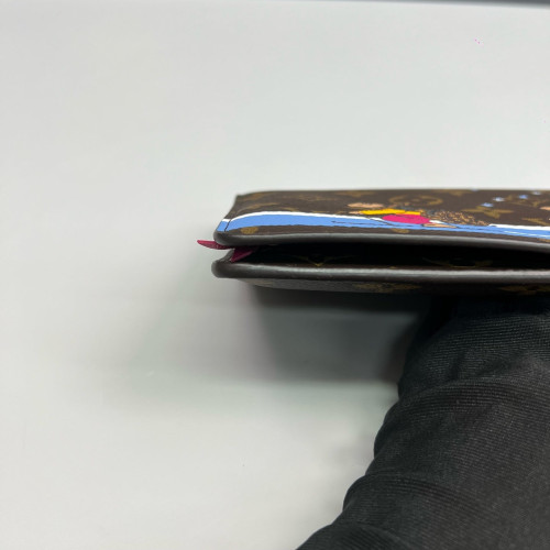 Louis Vuitton Continental Wallet Monogram Brown Blue White