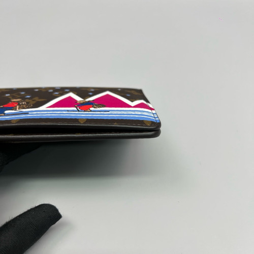 Louis Vuitton Continental Wallet Monogram Brown Blue White