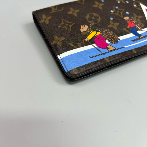 Louis Vuitton Continental Wallet Monogram Brown Blue White