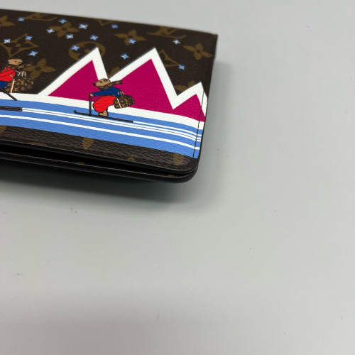 Louis Vuitton Continental Wallet Monogram Brown Blue White
