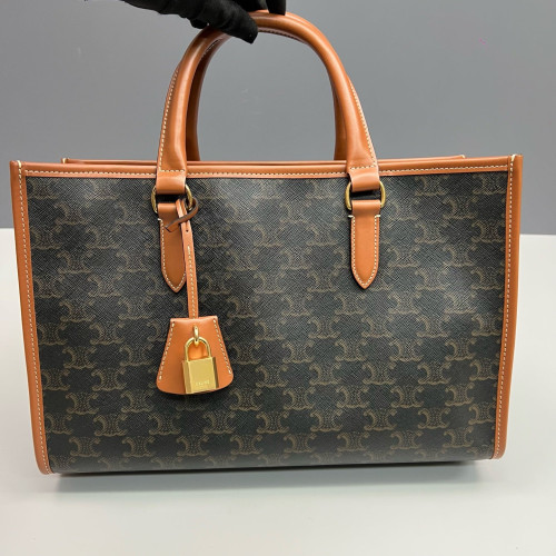 Celine Mini Horizontal Cabas Triomphe Brown Black
