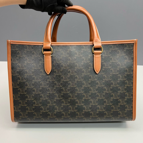 Celine Mini Horizontal Cabas Triomphe Brown Black
